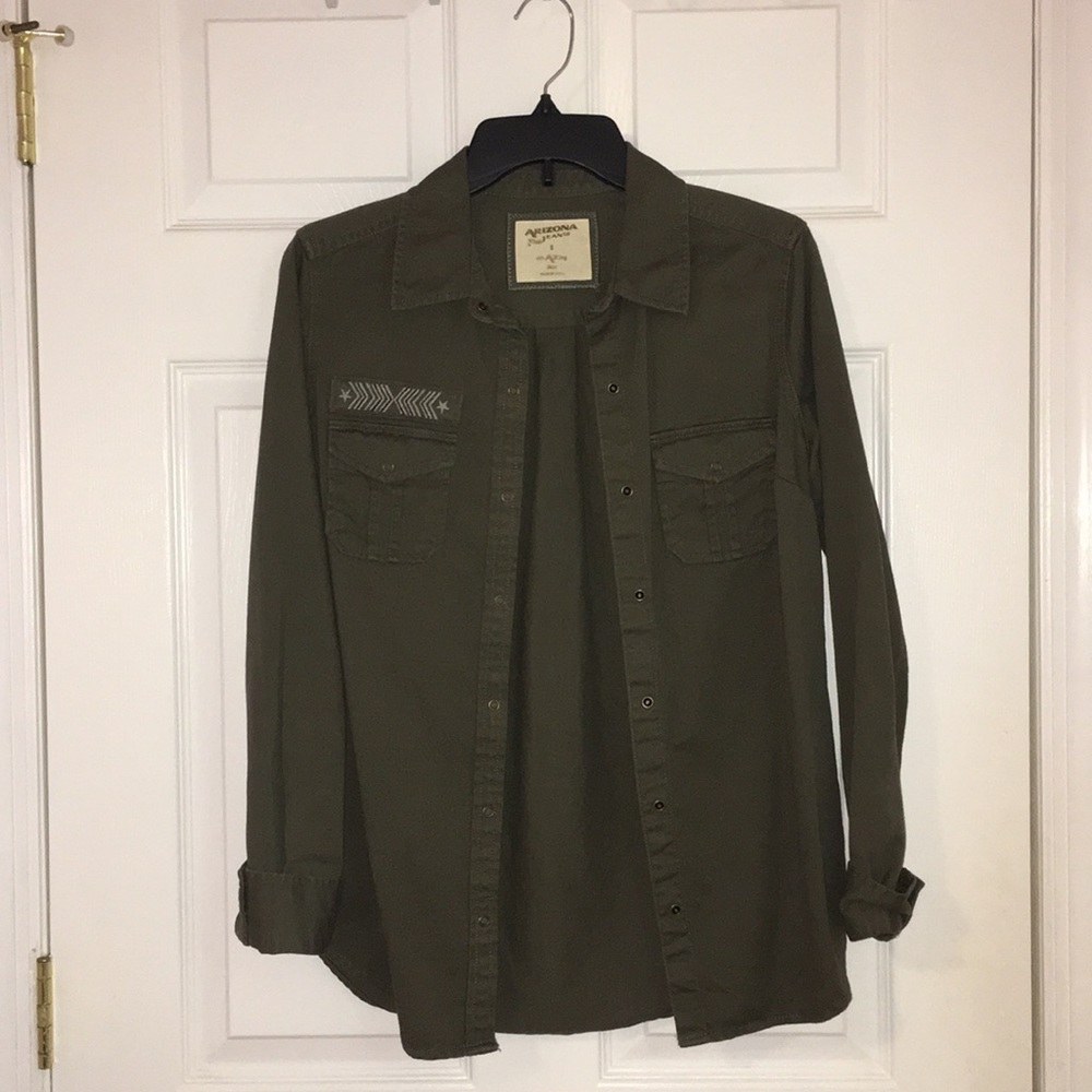 Olive Green Button Down